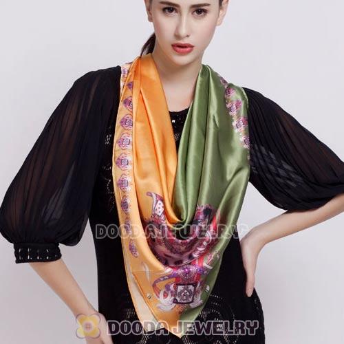 Mulberry Silk Scarves Digital Painting piedmont spirit deer Pashmina Shawls Wholesale