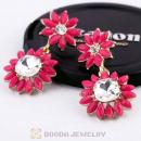 2013 Design Fashion Lollies Roseo Crystal Flower Stud Earrings