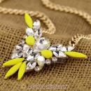 2013 Design Lollies Yellow Resin Crystal Pendant Necklaces Wholesale