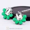 2013 Design Lollies Green Crystal Stud Earrings Wholesale