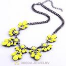 2013 Design Lollies Yellow Resin Crystal Statement Necklaces Wholesale