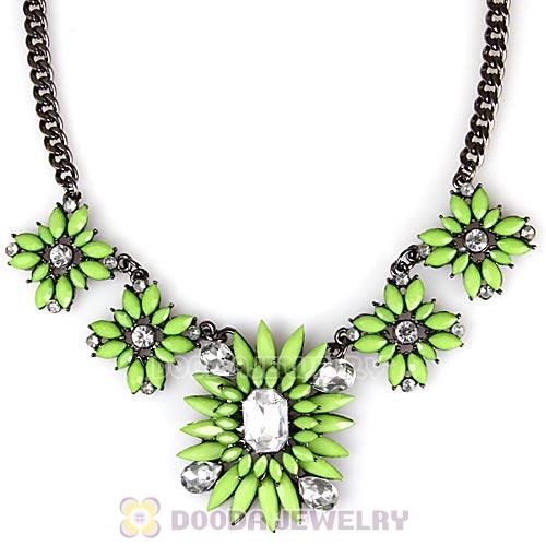 2013 Design Lollies Olivine Resin Crystal Statement Necklaces Wholesale