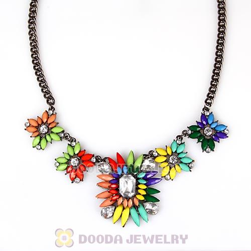2013 Design Lollies Multicolor Resin Crystal Statement Necklaces Wholesale