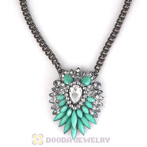 2013 Design Lollies Turquoise Resin Crystal Pendant Necklaces Wholesale