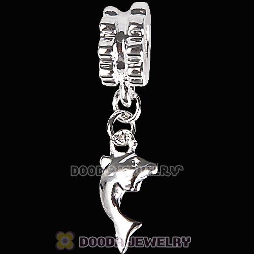 Wholesale Alloy European Style Beads Dangle Dolphin Charm