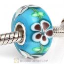 Top Class European Glass Flower Beads with 925 Silver Single Core