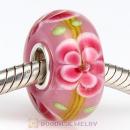 Top Class European Glass Flower Beads with 925 Silver Single Core