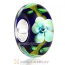 Top Class European Glass Flower Beads with 925 Silver Single Core