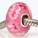 Top Class European Glass Flower Beads with 925 Silver Single Core