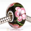 Silver Bits Flower Glass Beads in 925 Silver Single Core