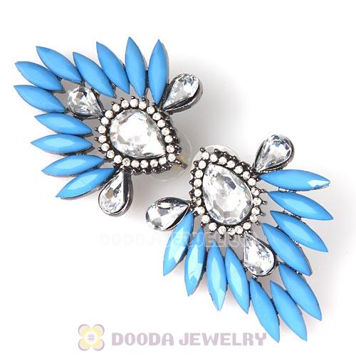2013 Design Fashion Lollies Blue Crystal Stud Earrings Wholesale