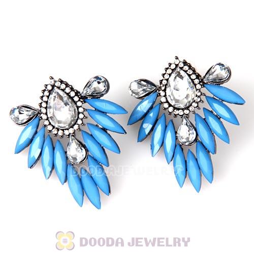 2013 Design Fashion Lollies Blue Crystal Stud Earrings Wholesale