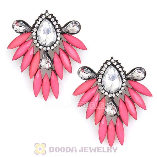2013 Design Fashion Lollies Pink Crystal Stud Earrings Wholesale