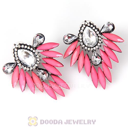 2013 Design Fashion Lollies Pink Crystal Stud Earrings Wholesale
