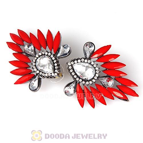 2013 Design Fashion Lollies Red Crystal Stud Earrings Wholesale