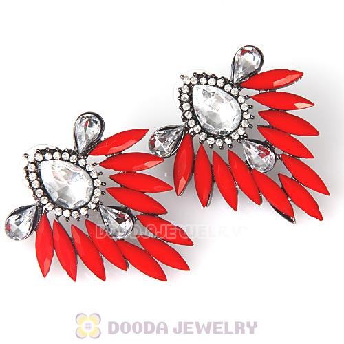 2013 Design Fashion Lollies Red Crystal Stud Earrings Wholesale