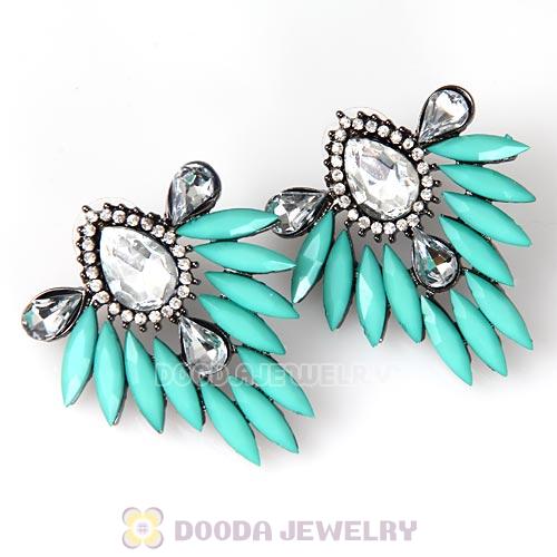 2013 Design Fashion Lollies Turquoise Crystal Stud Earrings Wholesale