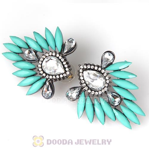 2013 Design Fashion Lollies Turquoise Crystal Stud Earrings Wholesale