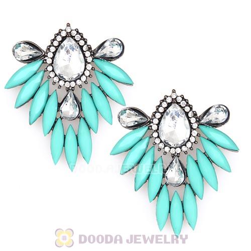 2013 Design Fashion Lollies Turquoise Crystal Stud Earrings Wholesale