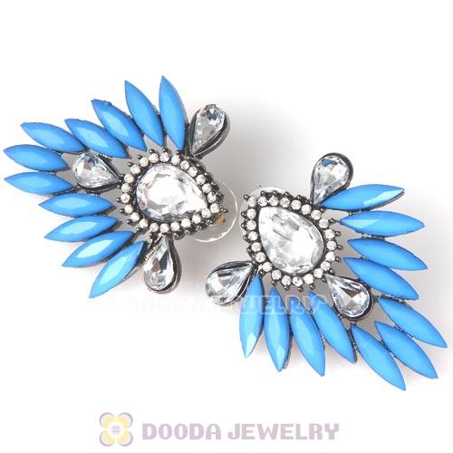 2013 Design Fashion Lollies Blue Crystal Stud Earrings Wholesale