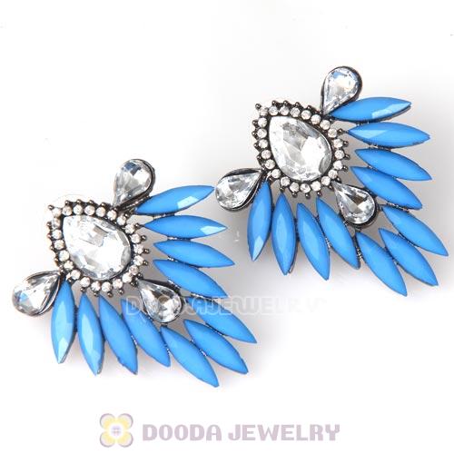 2013 Design Fashion Lollies Blue Crystal Stud Earrings Wholesale