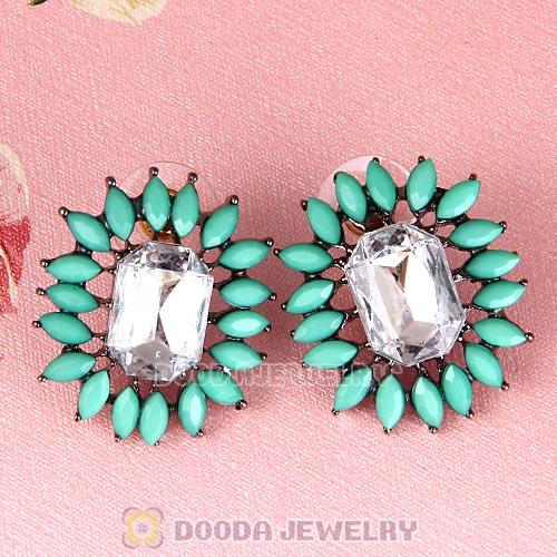 2013 Design Lollies Turquoise Crystal Stud Earrings Wholesale