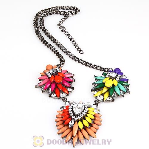 Fashion 2013 Design Lollies Rainbow Colorful Three Pendant Necklaces Wholesale