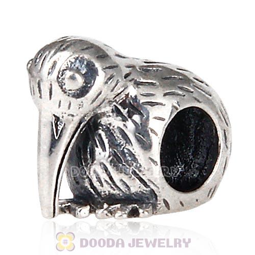 European Sterling Silver Kiwi Bird Charm Beads Wholesale