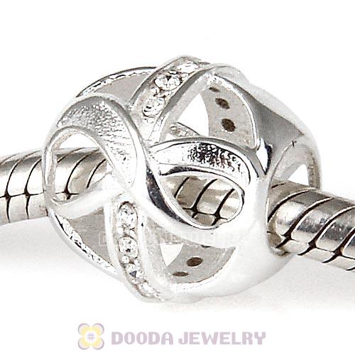 Sterling Silver Just What I Wanted Infinity Beads with Crystal Austrian Crystal
