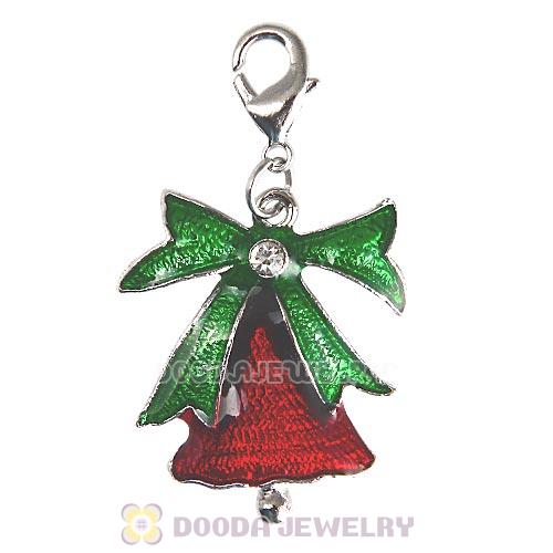 Platinum Plated Enamel European Jewelry Christmas Tree Charms Wholesale