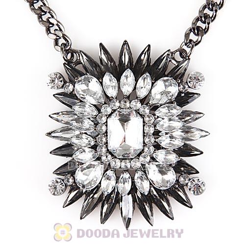 2013 Design Black Diamond and Clear Crystal Pendant Necklaces Wholesale