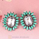 2013 Design Lollies Turquoise Crystal Stud Earrings Wholesale