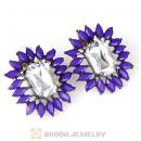2013 Design Lollies Purple Crystal Stud Earrings Wholesale