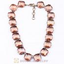 Vintage Style Brand Alloy Geometric squares Gem Necklace Wholesale