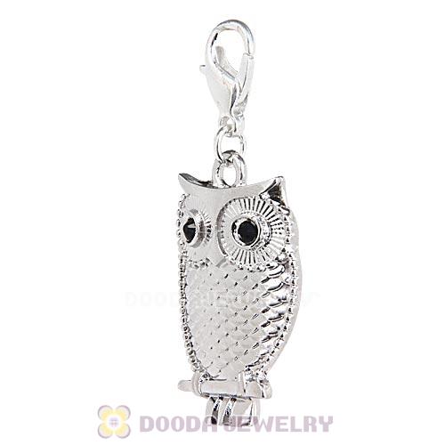 Silver Plated Alloy Jewelry Owl Charms Wholesale