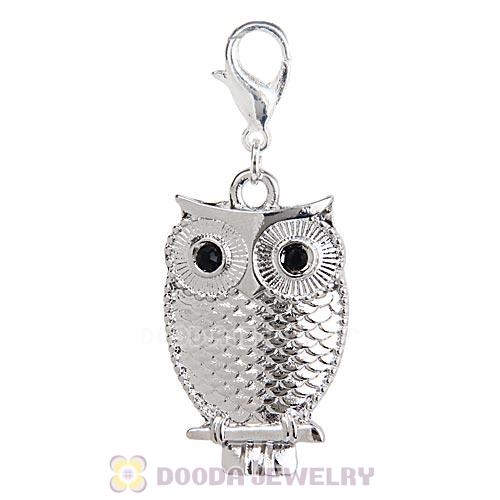 Silver Plated Alloy Jewelry Owl Charms Wholesale