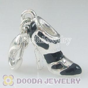 Wholesale Silver Plated Alloy high-heel shoe Charms