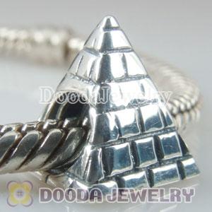 S925 Sterling Silver Charm Jewelry Egyptian Pyramid Beads