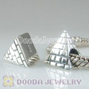 S925 Sterling Silver Charm Jewelry Egyptian Pyramid Beads