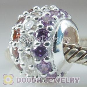 S925 Sterling Silver Charm Jewelry Beads with Stone