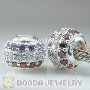 S925 Sterling Silver European Style Beads with Stone