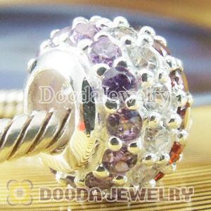 S925 Sterling Silver European Style Beads with Stone