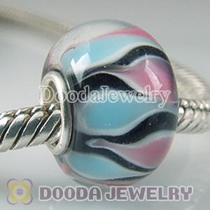 925 sterling silver single core Charm Jewelry glass beads