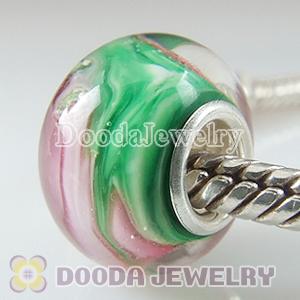 925 sterling silver single core Charm Jewelry glass beads