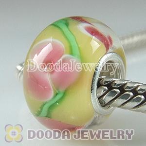 925 sterling silver single core Charm Jewelry glass beads
