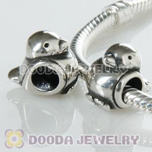 S925 Sterling Silver Happy bird Charm Jewelry Beads