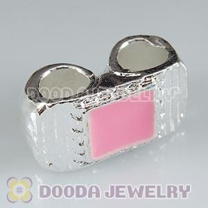 Wholesale Silver Plated Charm Jewelry Double Hole Beads
