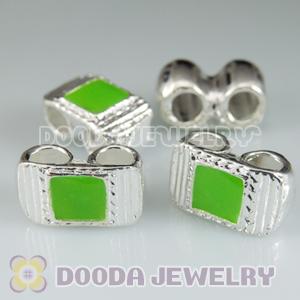 Wholesale Silver Plated European Style Double Hole Beads