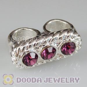 Wholesale Silver Plated European Style Double Hole Beads