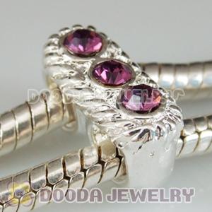 Wholesale Silver Plated Charm Jewelry Double Hole Beads